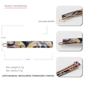 Klassische Haarspange aus Acetat mit Marmormuster in Schwarz-Weiß und Goldclip 6,5cm - Braun