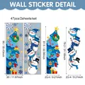 Maattabel voor 47-delige kerstman en kerstboom PVC muurstickers met afmetingen - Creatieve Kerstboom en Sneeuwpop Set (UV24Y12675T_R)