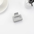 Minimalist matte grey square hair claw clip for elegant women hairstyles on white background - 5cm / Light Gray
