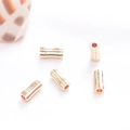 14K gold plated striped barrel beads for DIY jewelry bracelet making and accessories - 4x8mm / 14K Gold