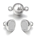 Magnetischer Kugelverschluss in Glanzsilber für Halsketten und Armbänder Schmuckzubehör - Runde Kugel 14*8mm