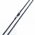 Collana a catena a serpente nera in acciaio inossidabile da 2,2 mm con chiusura a moschettone - 45cm / Nero