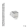 Silver magnetic nail art cube 0.9cm 5.3g stainless steel tool for cat eye effect - CT-15 Square Magnet (Single)