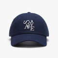 Casquette bleu marine avec broderie de lettres blanches en 3D et coton respirant - Réglable / Bleu marine
