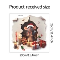 3D-Weihnachts-Mausloch-Wandaufkleber Detail mit Produktmaßen von 29x29 cm - 3D Weihnachtsmaus / 29*29cm