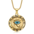 Vintage Horusauge-Halskette aus vergoldetem Edelstahl mit blauem Auge-Detail - Nur goldener Anhänger