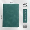 Turquoise A5 PU leather notebook with 200 pages for professional office use - A5 (100 Sheets/200 Pages) / Green