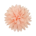 Detail of pink lace chiffon sunflower with layered honeycomb texture for hat accessories - Snow Ivory
