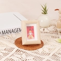 Wooden frame with Jin Bang Ti Ming card for exam success inspiration gift decoration - 3 Inch (8.2*10.6cm) / Teak Wood Grain