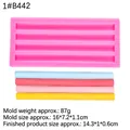 Rosa Silikonform mit 4 Schlitzen für handgemachte Kerzen, Schokolade und Bastelarbeiten - 1# Rosa B442