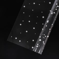 Transparent cellophane wrapping film with white star pattern for Christmas gift packaging - Star / White