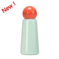 Gourde isotherme en acier inoxydable de 350ml vert menthe avec un couvercle orange - Orange & Sarcelle