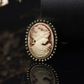 Brown-Red Lady Gold Bead Border (XD7413-4)