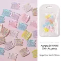 30 Stück Aurora Schmetterling Nailart Harz Charms mit regenbogenfarbenem Finish für DIY Design - 04 Aurora Rock Design / 30 Stück/Packung