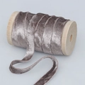 1cm double-sided grey-purple velvet ribbon wound on a wooden spool for DIY crafts - 1cm*10 Yards / Gray