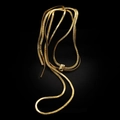 Collier chaîne serpent dorée avec fermoir coulissant carré ajustable pour le style - 110CM de Longueur / Doré