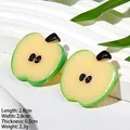 Accessori per elastici per capelli mela verde per donna con design a fette di frutta - Mela verde