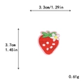 Embroidered strawberry patch DIY decoration 3.3x3.7cm for clothing and jackets - GZ-2779 With Adhesive Backing