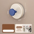 Blue suction cup wall hook with beige base, 57x42mm size for bathroom and door storage - 1 Piece / Blue