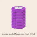 Disposable lavender scented toilet brush sponge refill heads 6-pack in purple finish - Lavender Scent Refills - 6 Pcs / Purple