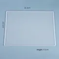 A4 notitieboek cover siliconen mal voor hars, afmetingen 32,3cm x 23,3cm x 0,5cm DIY - map / Semi-transparant