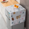 Thick waterproof refrigerator dust cover with star pattern and side storage pockets - Planet-Small (Single Door)