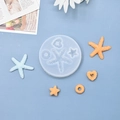 Stampo in silicone a tema oceano per forme a stella e cuore in resina e argilla - Stampo Multiforma Tema Oceano