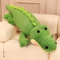 Soft green plush crocodile body pillow, large stuffed animal toy for home sofa decor - 100cm / Green