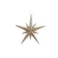 Set di 2 stelle dorate glitterate da 11,4cm per decorazione dell'albero di Natale - 2 Pz/Confezione / Champagne