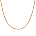 Minimalistische vergoldete Edelstahl-S-Kette mit gedrehter Seilstruktur für Damen - S-Kette / 1.8mm (80cm+10cm) / Gold