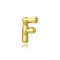 Detailed view of glossy 18K gold plated letter F pendant with realistic 3D metallic texture - Letter F (Pendant)