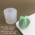 3D cactus silicone mold for succulent candles with dimensions of 4.4x4.4x4.4cm - Model 8753 / Translucent