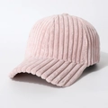Cappellino da baseball alla moda in velluto a coste rosa chiaro con texture verticale - Rosa (Velluto a coste)