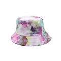 Vue détaillée du chapeau bob tie-dye coloré avec coutures de bordure renforcées - M(56-58cm) / Tie-Dye Rose Rouge Vert Jaune (07)