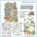 Isometric adventurer house DIY scene sticker set with PET clear stickers and card - Adventurer's Collection (open Today 38th Installment)
