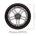 Piatti monouso stile ruota da corsa diametro 23cm set da 10 per feste a tema compleanno - 10 Piatti da 9 Pollici
