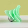 Mint green aerodynamic wind spin gyro toy with spiral blades and steel ball base - Fluorescent Green (Canned)