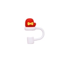 Christmas red glove straw cover with yellow bow for 10mm Stanley cup accessories - Christmas Mittens
