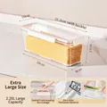 Contenitore per pasta trasparente da 2,25L con coperchio bianco e scolapiatti - 2.25L / Extra Grande - Confezione Singola