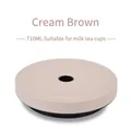 Matte cream brown 10.1cm straw lid for 710ml stainless steel bubble tea tumbler - Fits 710ML Cups / Milk Tea