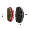 Men's curved beard brushes with dimensions 12.7x7cm and 4cm bristles for grooming - Curved Beard Brush