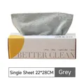 Microfiber grey waffle weave dishcloth in pull-out box, size 22x28cm for kitchen use - Box of 15 Sheets (22x28cm) / Gray