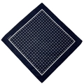 Bandana azul marino con diseño de ancla de 100% algodón con estampados náuticos blancos - 55*55CM / Azul Marino con Anclas Pequeñas