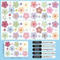 Macaron colorful flower wall decals set of 61 pieces for nursery kids room decoration - 20*30cm 4 Sheets (61 Patterns) / Polka Dot Flower Wall Stickers