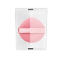 Roze hartvormige luchtkussen pof met zijden lint handvat in steriele plastic verpakking - druppel / 1 Stuk / Aardbeientaart (Verzegelde zak)