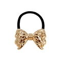 Gotisches Haargummi mit goldener Schmetterlings-Metallverzierung und Gummiband - Goldener Schleifen-Stil