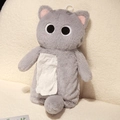 Cute gray plush cat tissue box holder with soft texture for home and car decor - 35cm / Grey Cat Tissue Box