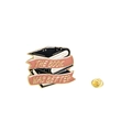 Enamel book brooch badge in black and pink with the slogan THE BOOK WAS BETTER - The Book Was Better Style (CZ0408-2)