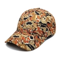 Détail de la casquette de baseball graffiti avec visière incurvée et coutures précises - M (56-58cm) / Kaki