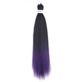 Extension de cheveux Easy Braid 26 pouces en fibre synthétique ombre noir à violet - Ombré Noir vers Violet (FR-21)